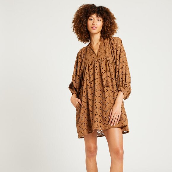 Mille  Daisy Dress - Caramel Eyelet - Picture 1 of 2